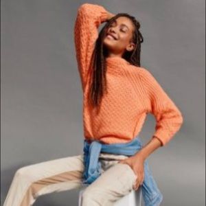 Anthropologie Bia Boat Mock Neck tunic sweater size L